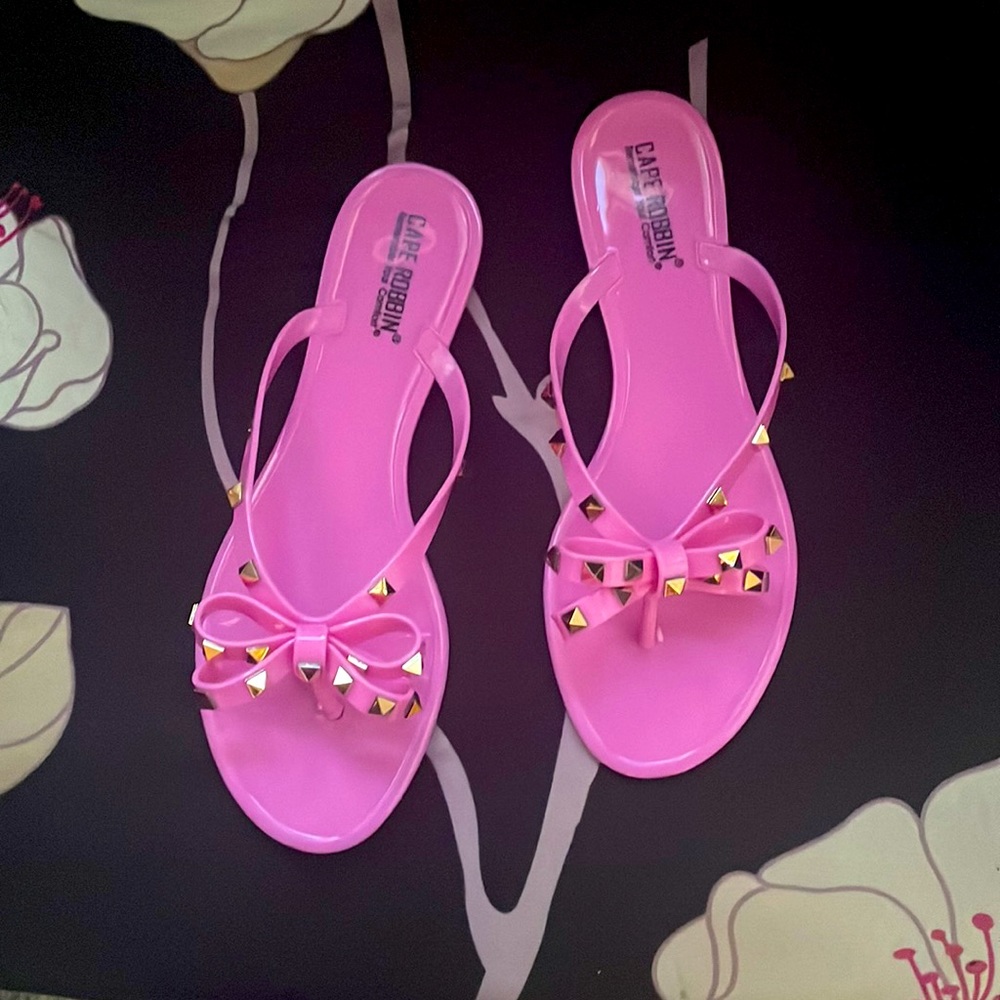 Pink flip flops